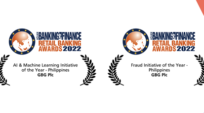 RCBC and GBG win two awards for AI and fraud prevention initiatives at the Asian Banking Finance Retail Banking Awards 2022